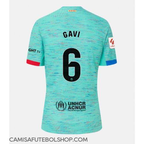 Camisa de time de futebol Barcelona Paez Gavi #6 Replicas 3º Equipamento 2023-24 Manga Curta